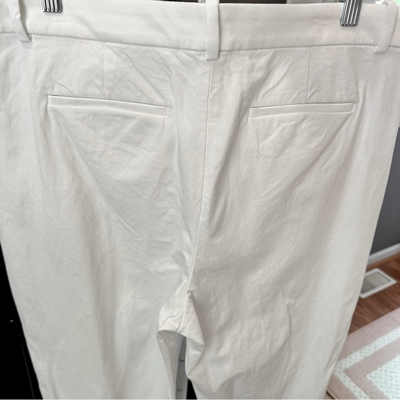 J.Crew Kallie Pant White Size 14 Tall Stretch Cotton Trousers - Picture 9 of 13